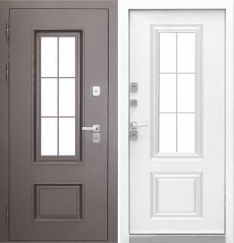 Люксор Termo 3 Букле шоколад - Эмалит белый, короб внутри белый, с терморазрывом