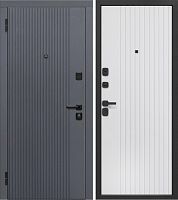 Люксор 2МДФ Вертикаль Сатин графит - Эмалит белый