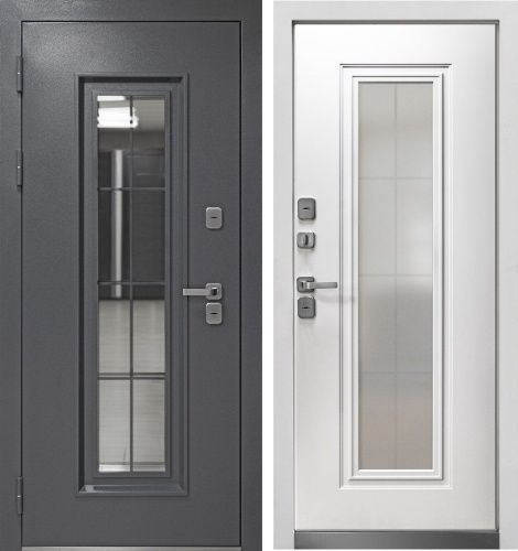 Люксор Termo 4 Букле графит - Эмалит белый, с терморазрывом