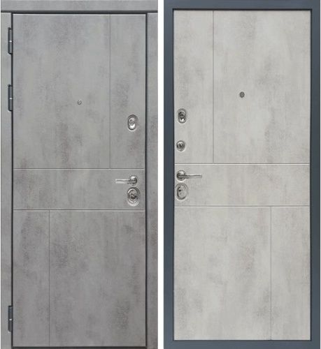 Входная дверь СТР-21 Бетон темный/Серый муар-Бетон светлый